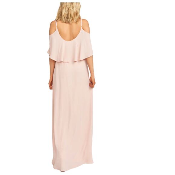 Show Me Your Mumu Caitlin Ruffle Maxi Dress Dusty Blush Crisp Light Pink Sz XXL - Picture 12 of 12